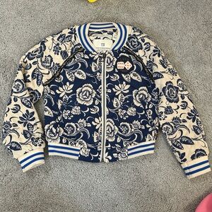 Scotch & Soda Kids Floral Jacket - Blue and Cream